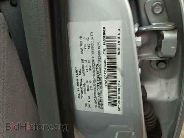 2002 MAZDA 626 - VIN: 1YVGF22C925296409 - Фото 10