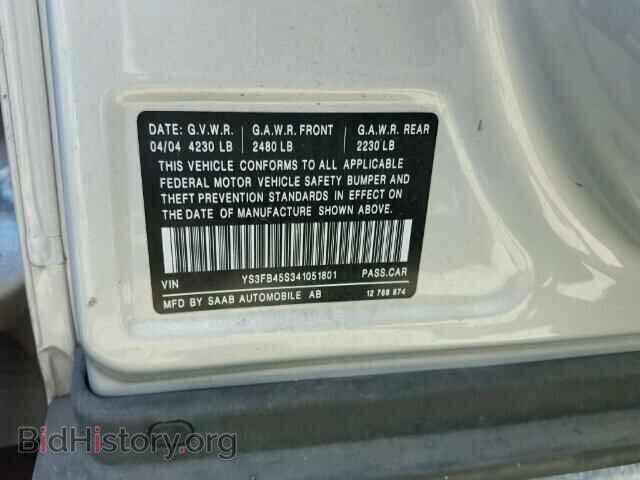 2004 SAAB 9 3 - VIN: YS3FB45S341051801 - Photo 10
