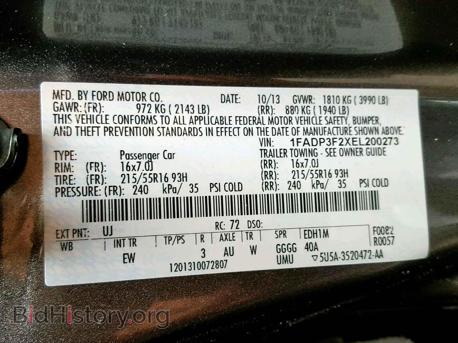 2014 FORD FOCUS SE - VIN: 1FADP3F2XEL200273 - Фото 10
