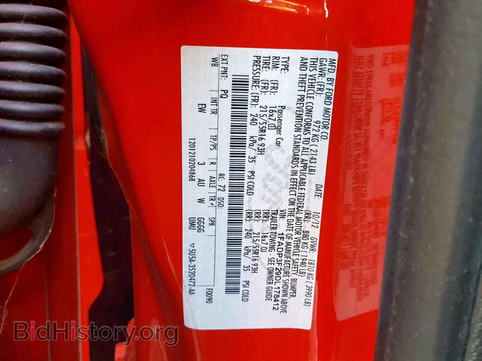 2013 FORD FOCUS SE - VIN: 1FADP3F29DL178412 - Фото 10