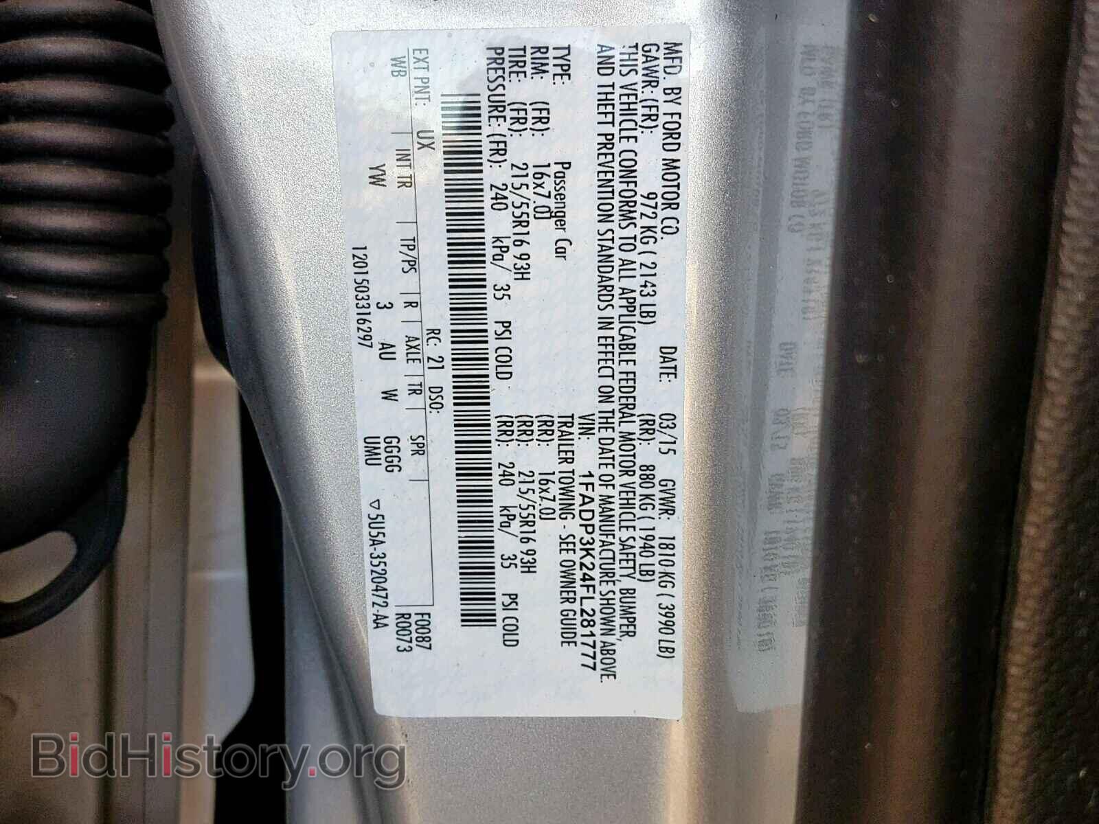 2015 FORD FOCUS SE - VIN: 1FADP3K24FL281777 - Фото 10