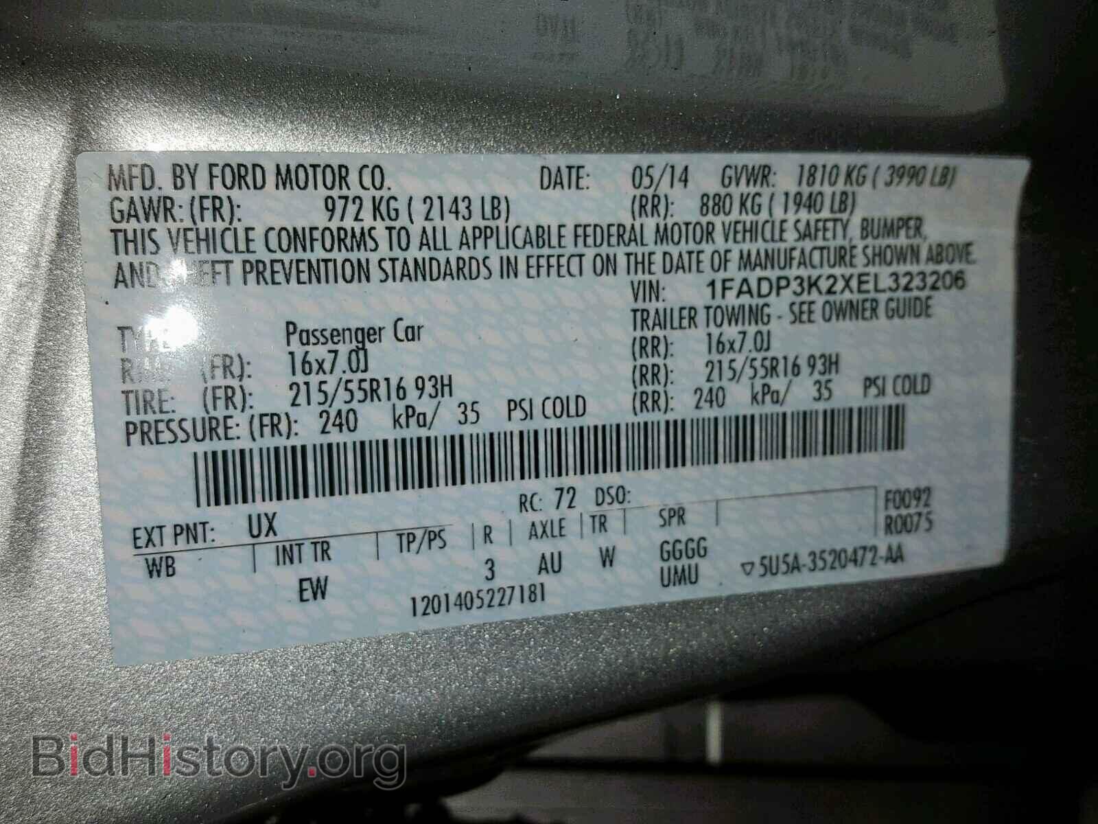 2014 FORD FOCUS SE - VIN: 1FADP3K2XEL323206 - Фото 10