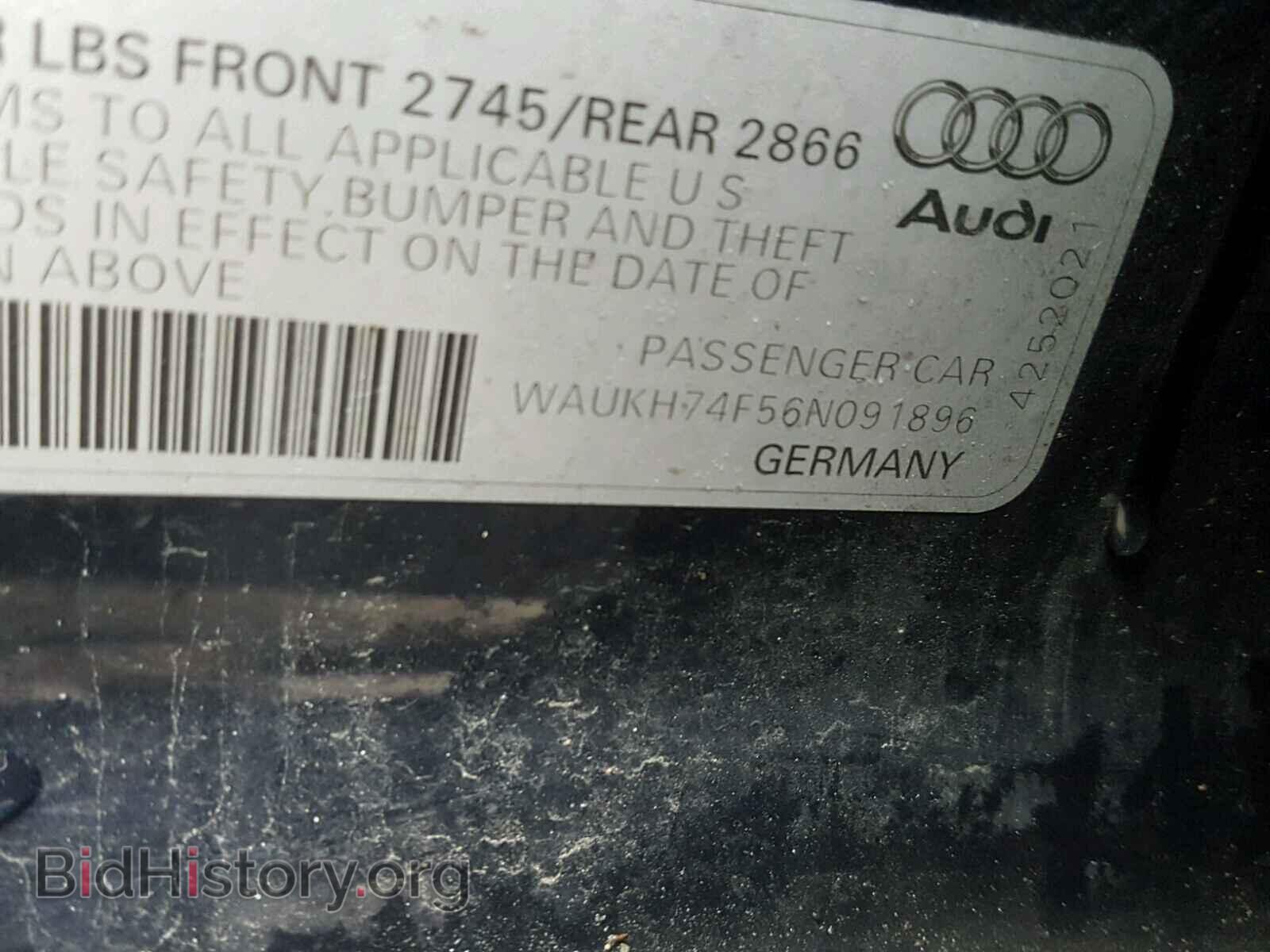 2006 AUDI A6 - VIN: WAUKH74F56N091896 - Фото 10