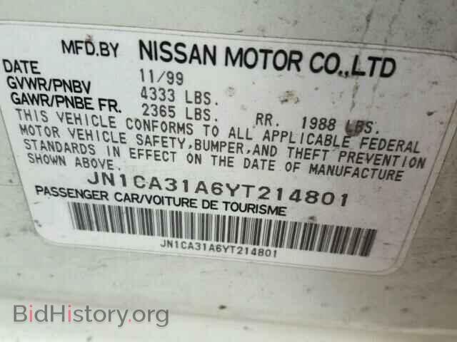 2000 NISSAN MAXIMA - VIN: JN1CA31A6YT214801 - Фото 10