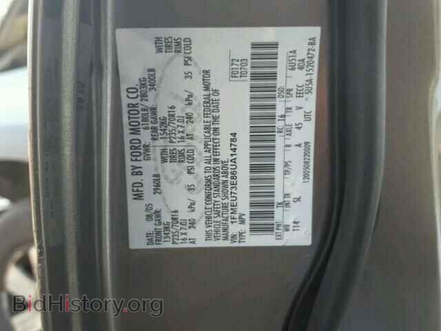 2006 FORD EXPLORER - VIN: 1FMEU73E86UA14784 - Photo 10