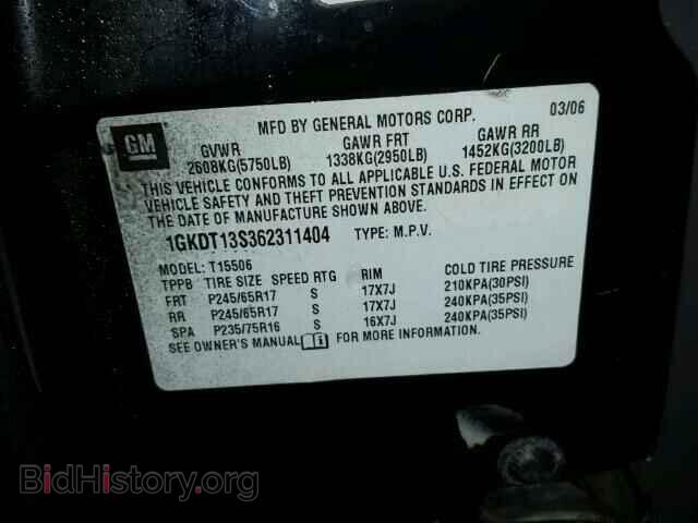 2006 GMC ENVOY - VIN: 1GKDT13S362311404 - Фото 10