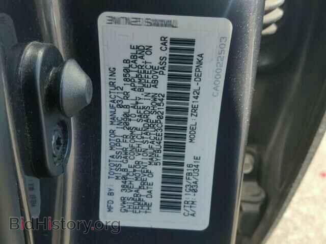 2012 TOYOTA COROLLA - VIN: 5YFBU4EE3CP021542 - Фото 10