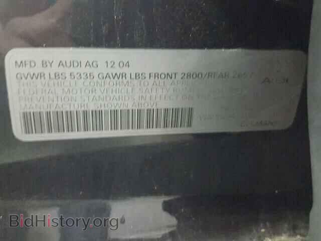 2005 AUDI A6 - VIN: WAUDL74F45N079745 - Фото 10