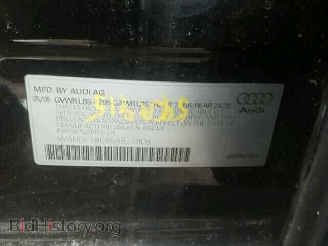 2005 AUDI A4 - VIN: WAUDF78E95A577908 - Фото 10