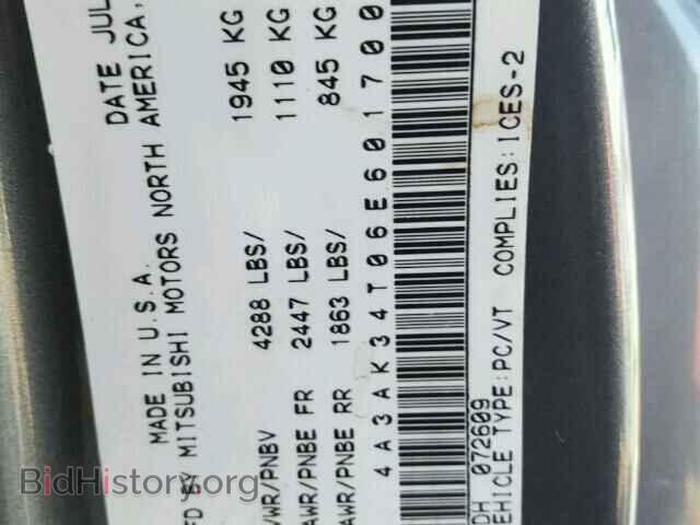 2006 MITSUBISHI ECLIPSE - VIN: 4A3AK34T06E601700 - Photo 10