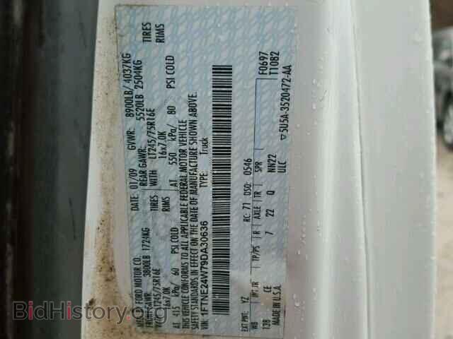 2009 FORD ECONOLINE - VIN: 1FTNE24W79DA30636 - Фото 10