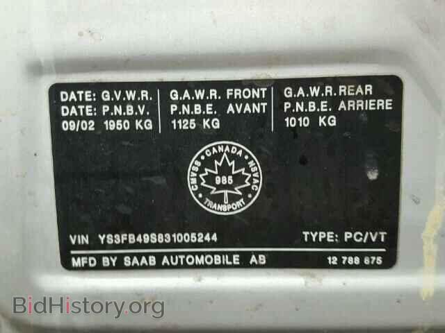 2003 SAAB 9 3 - VIN: YS3FB49S831005244 - Photo 10