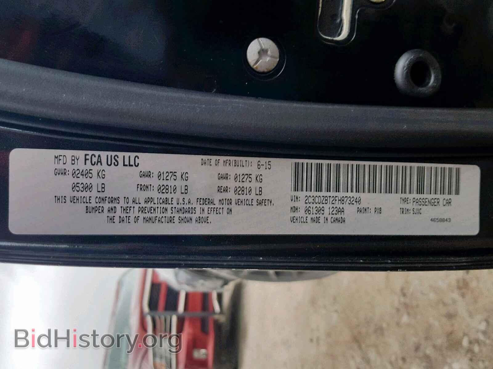 2015 DODGE CHALLENGER - VIN: 2C3CDZBT2FH873240 - Фото 10