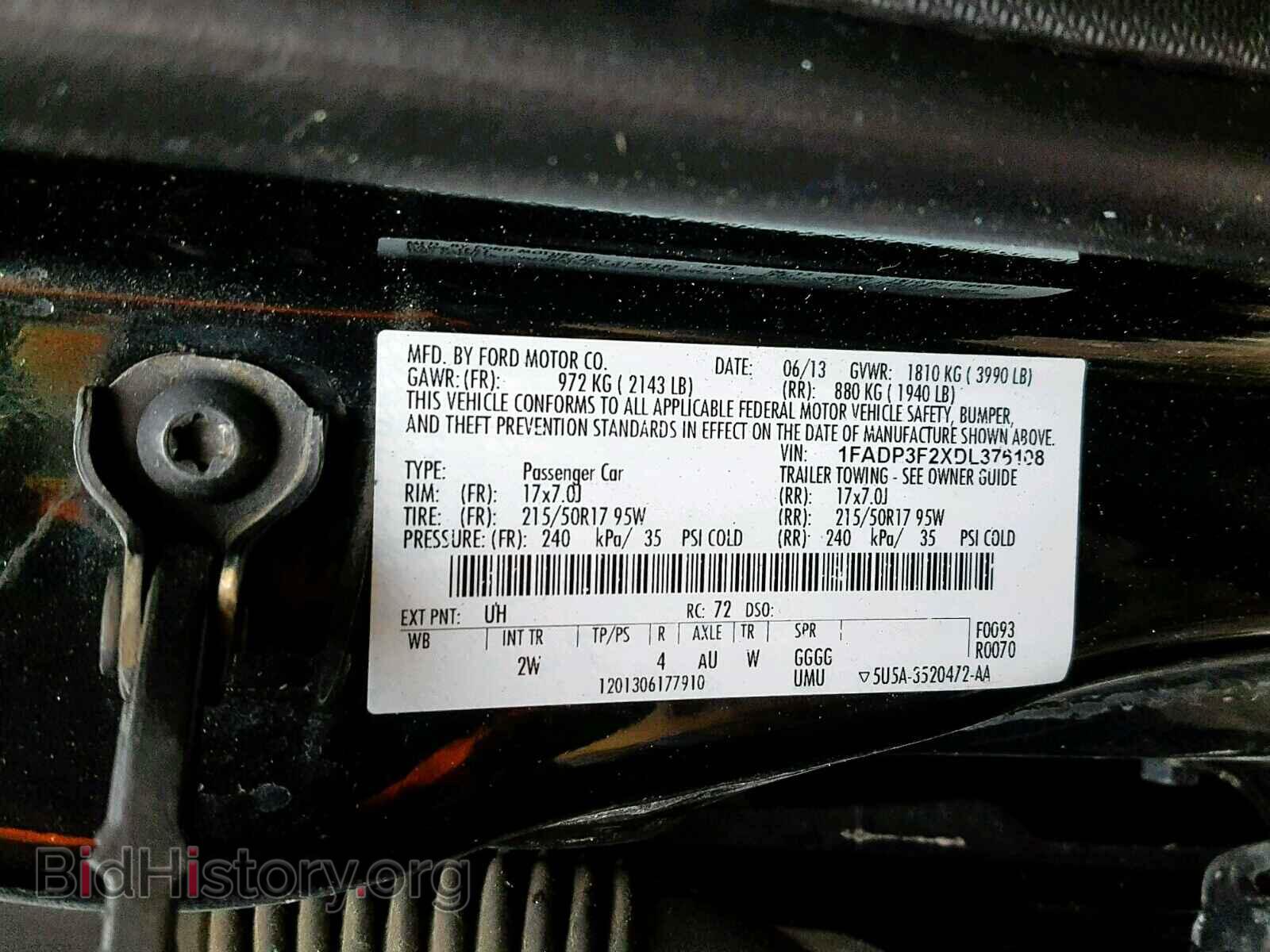 2013 FORD FOCUS SE - VIN: 1FADP3F2XDL376108 - Фото 10