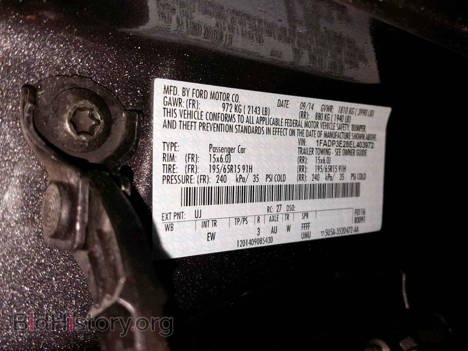 2014 FORD FOCUS - VIN: 1FADP3E28EL403972 - Photo 10