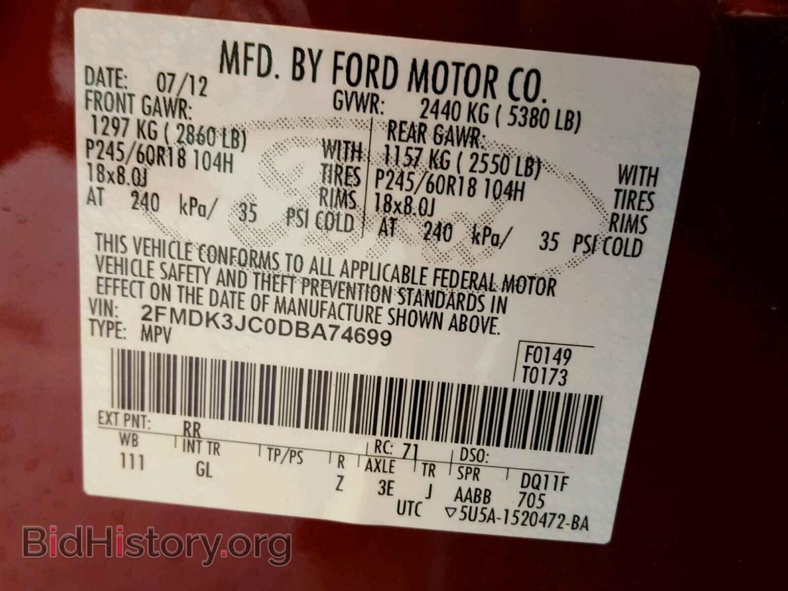 2013 FORD EDGE - VIN: 2FMDK3JC0DBA74699 - Photo 10