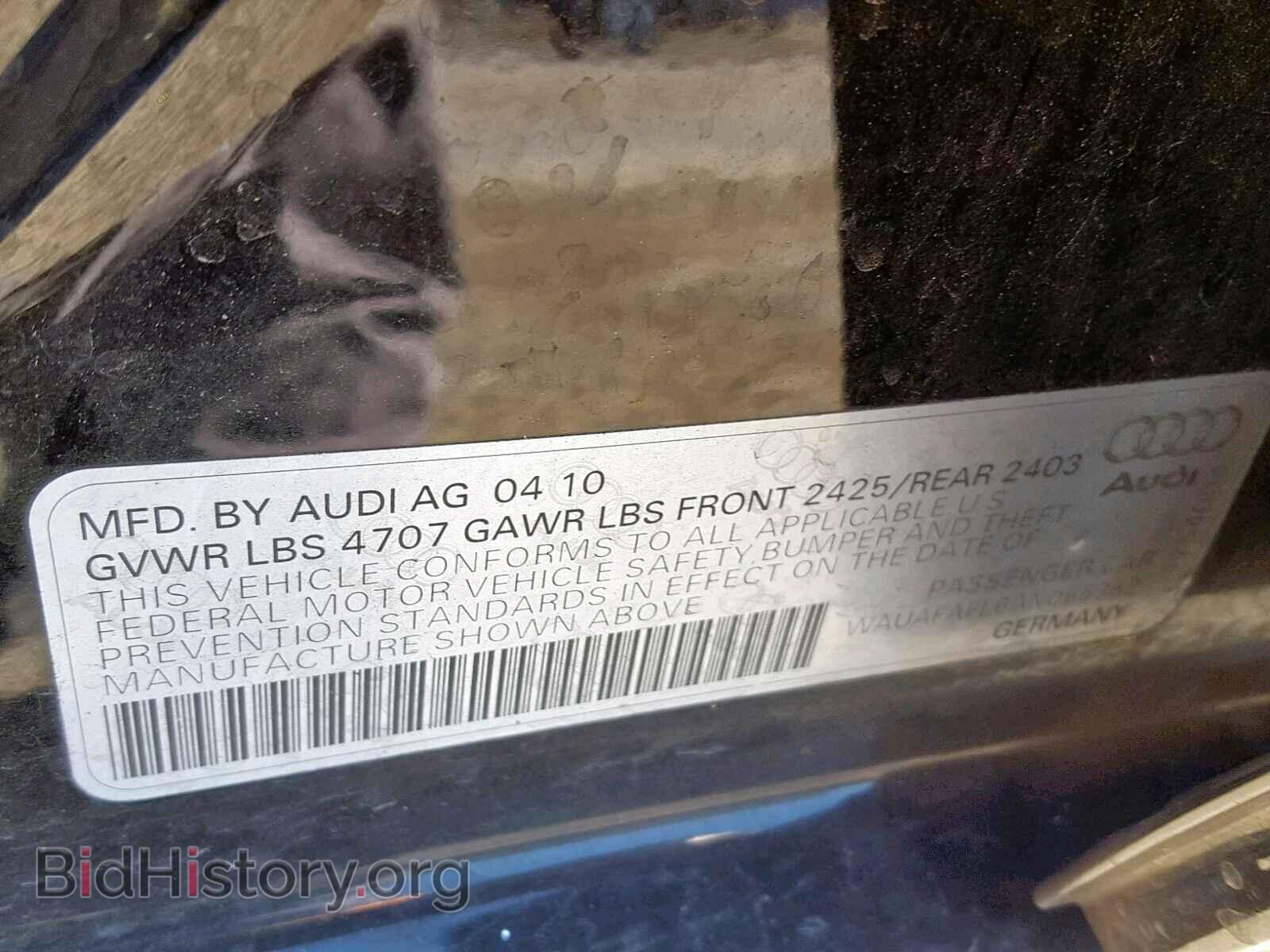 2010 AUDI A4 - VIN: WAUAFAFL6AN065382 - Фото 10
