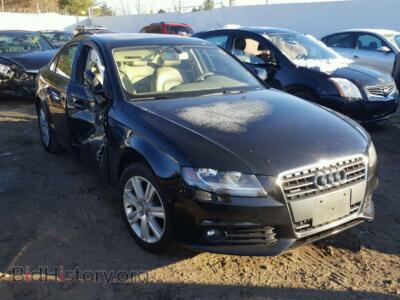 2012 Audi A4 A4 Premium, black — VIN WAUBFAFL5CN004984, Copart