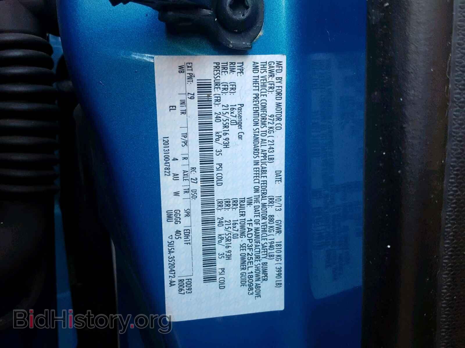 2014 FORD FOCUS SE - VIN: 1FADP3F25EL180983 - Фото 10