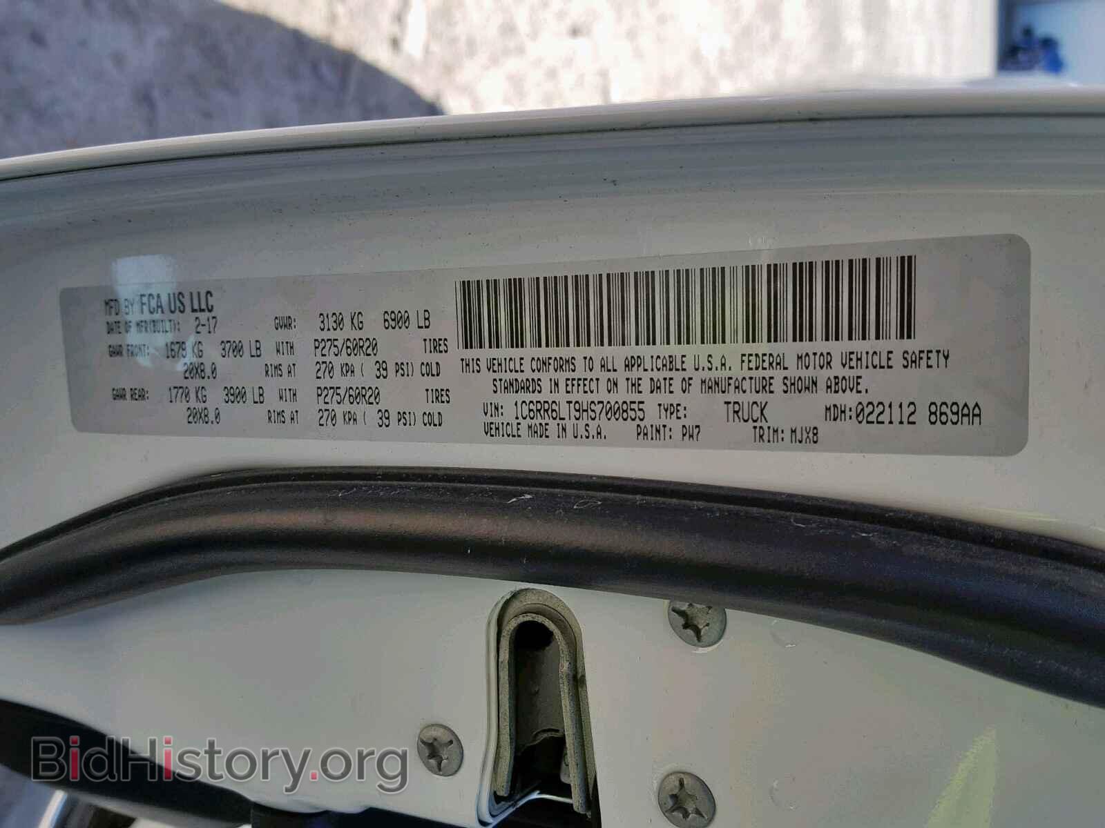 2017 RAM 1500 SLT - VIN: 1C6RR6LT9HS700855 - Фото 10