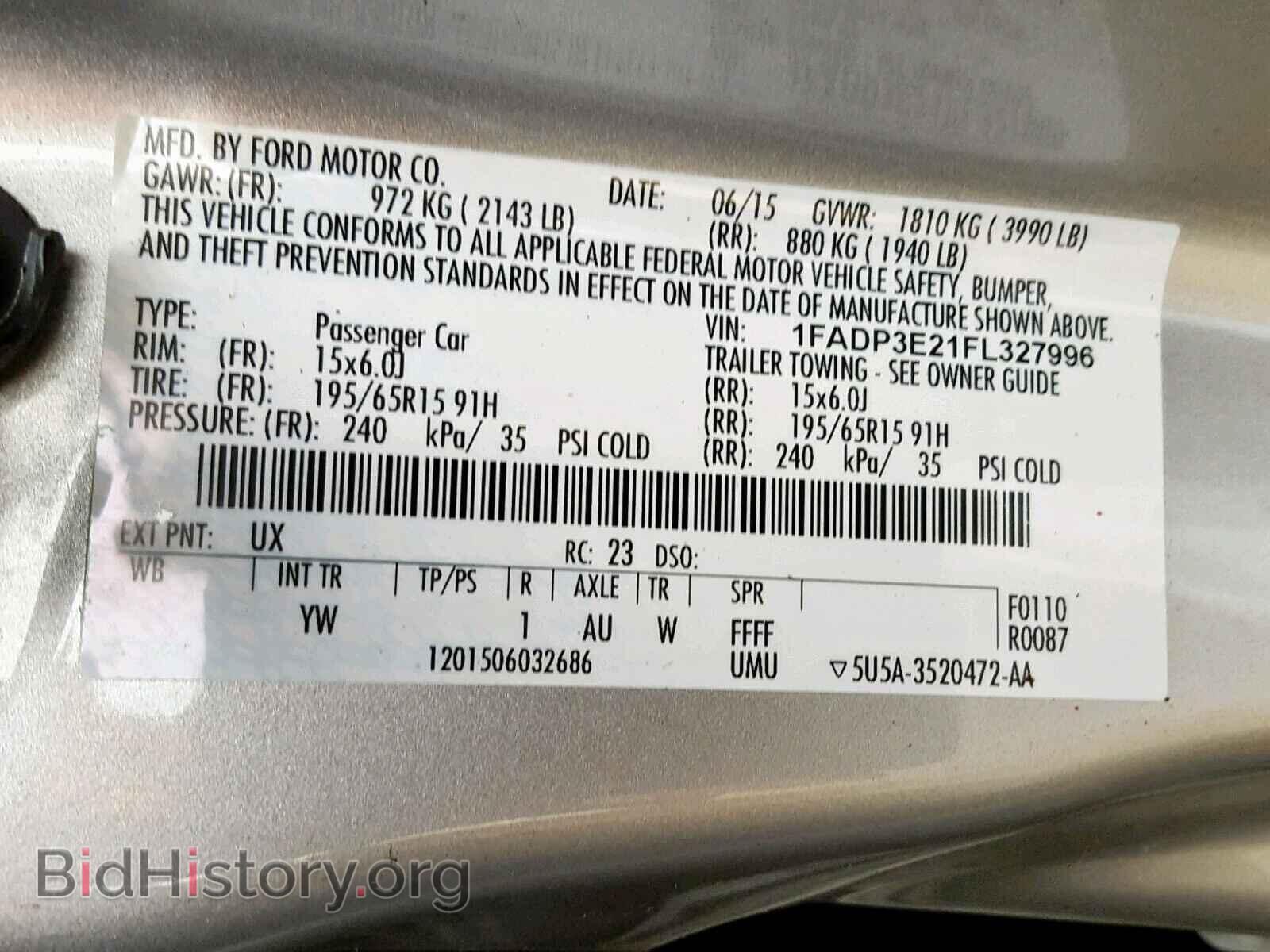 2015 FORD FOCUS - VIN: 1FADP3E21FL327996 - Photo 10