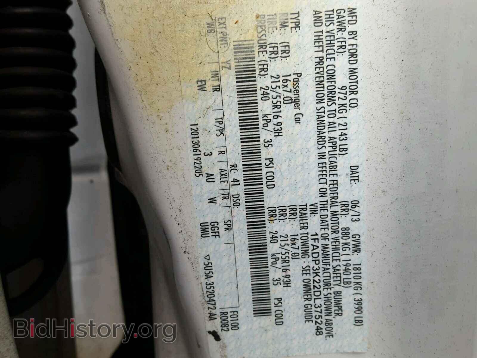 2013 FORD FOCUS - VIN: 1FADP3K22DL375248 - Photo 10