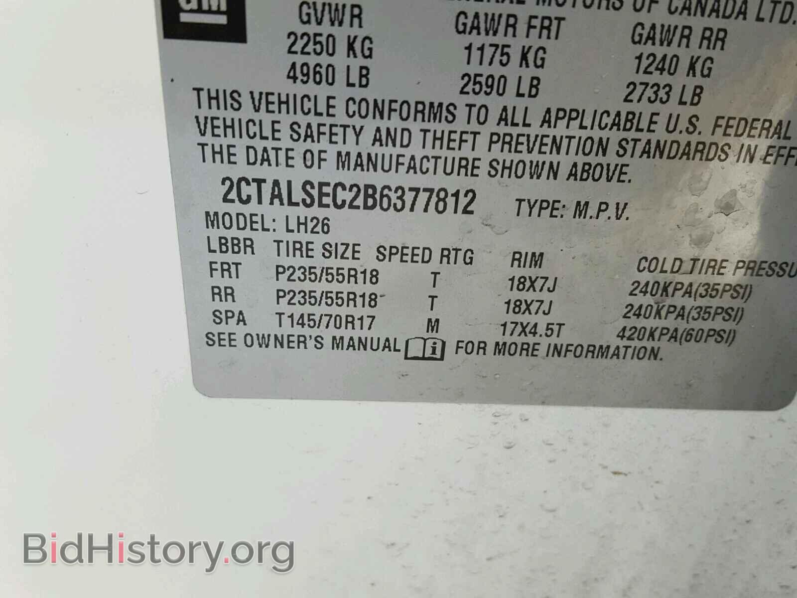 2011 GMC TERRAIN - VIN: 2CTALSEC2B6377812 - Фото 10