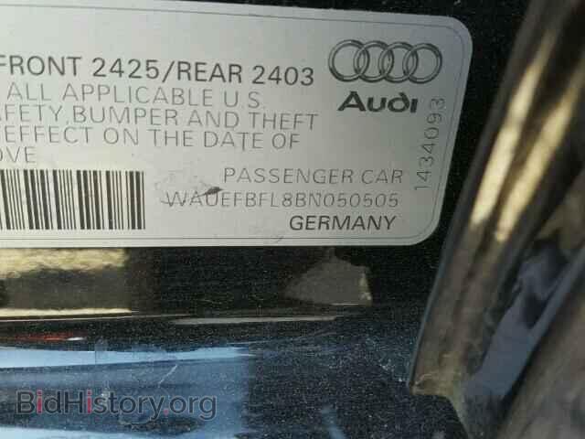 2011 AUDI A4 - VIN: WAUEFBFL8BN050505 - Фото 10