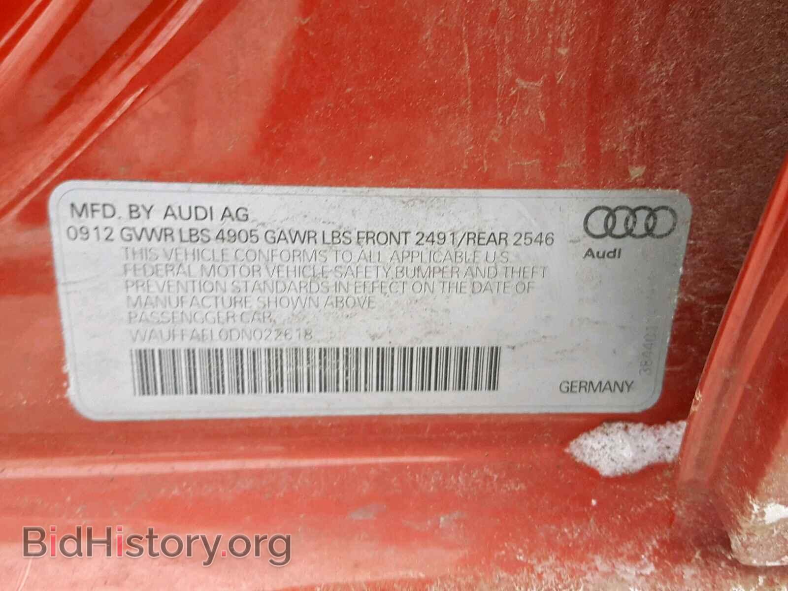 2013 AUDI A4 - VIN: WAUFFAFL0DN022618 - Фото 10