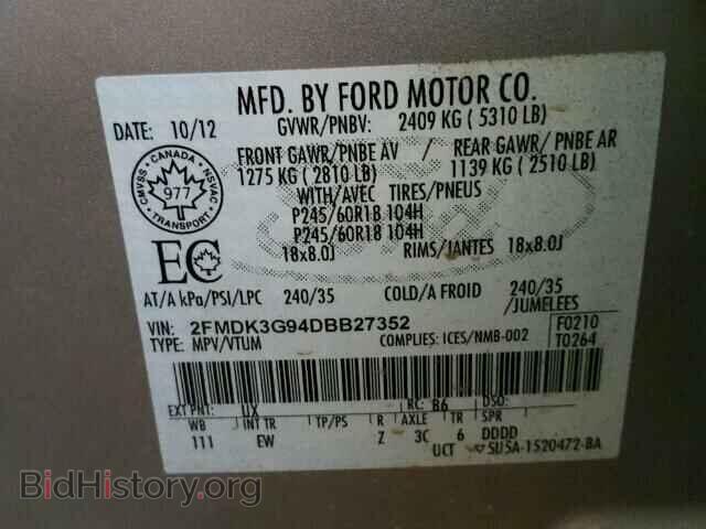 2013 FORD EDGE - VIN: 2FMDK3G94DBB27352 - Photo 10