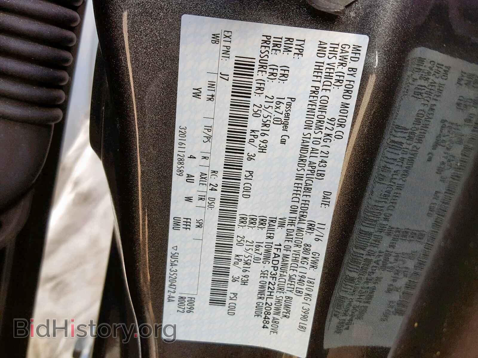 2017 FORD FOCUS - VIN: 1FADP3F22HL208484 - Photo 10