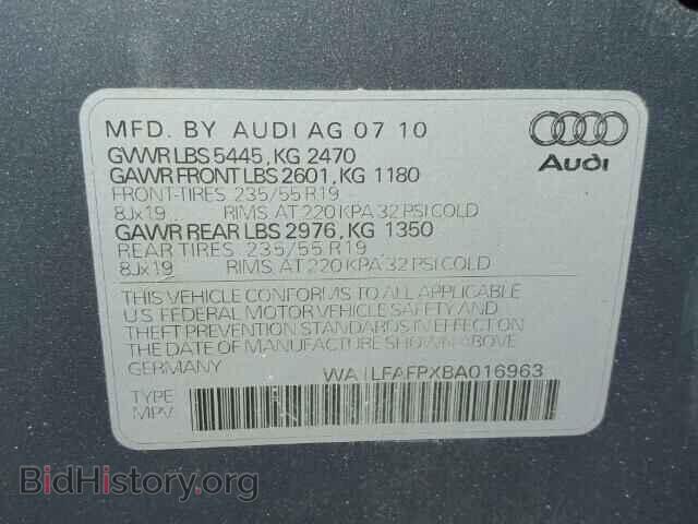 2011 AUDI Q5 - VIN: WA1LFAFPXBA016963 - Фото 10