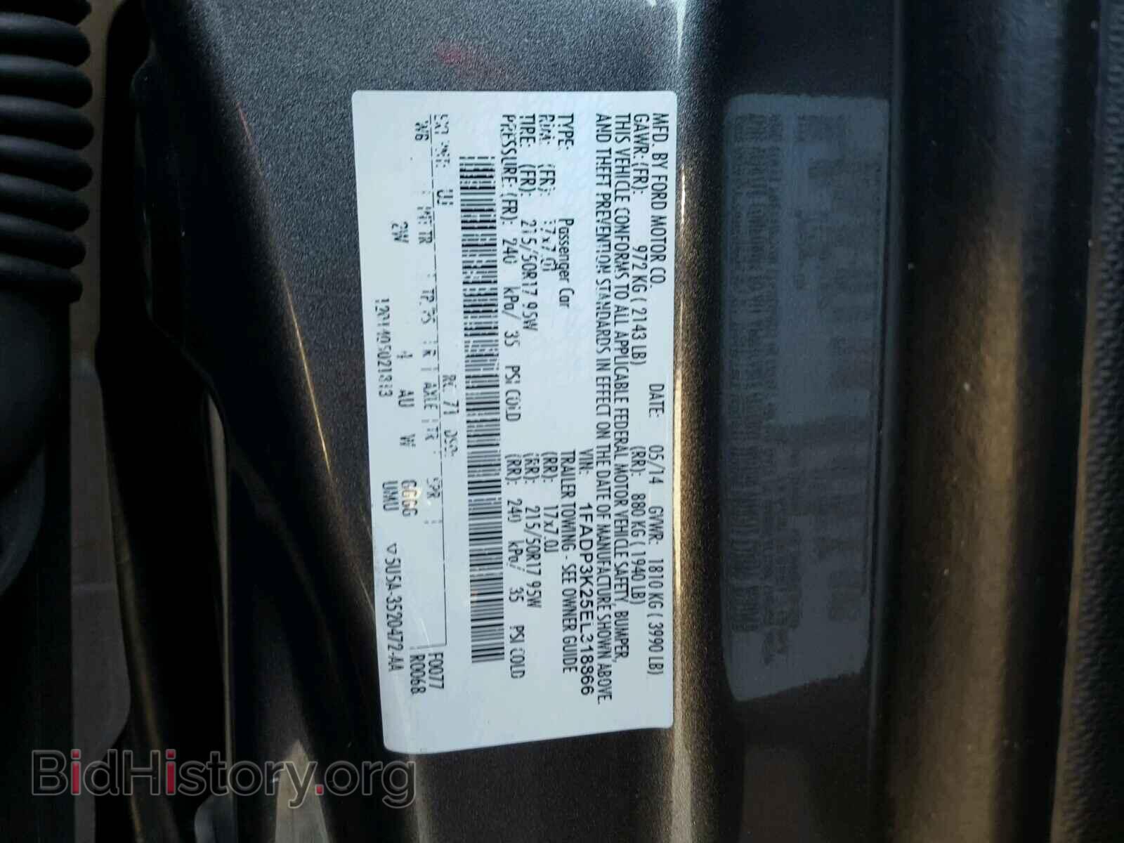 2014 FORD FOCUS - VIN: 1FADP3K25EL318866 - Photo 10