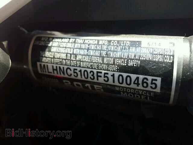2015 HONDA CBR CYCLE - VIN: MLHNC5103F5100465 - Фото 10