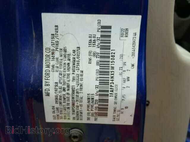 2005 FORD FOCUS - VIN: 1FAFP34NX5W150821 - Photo 10