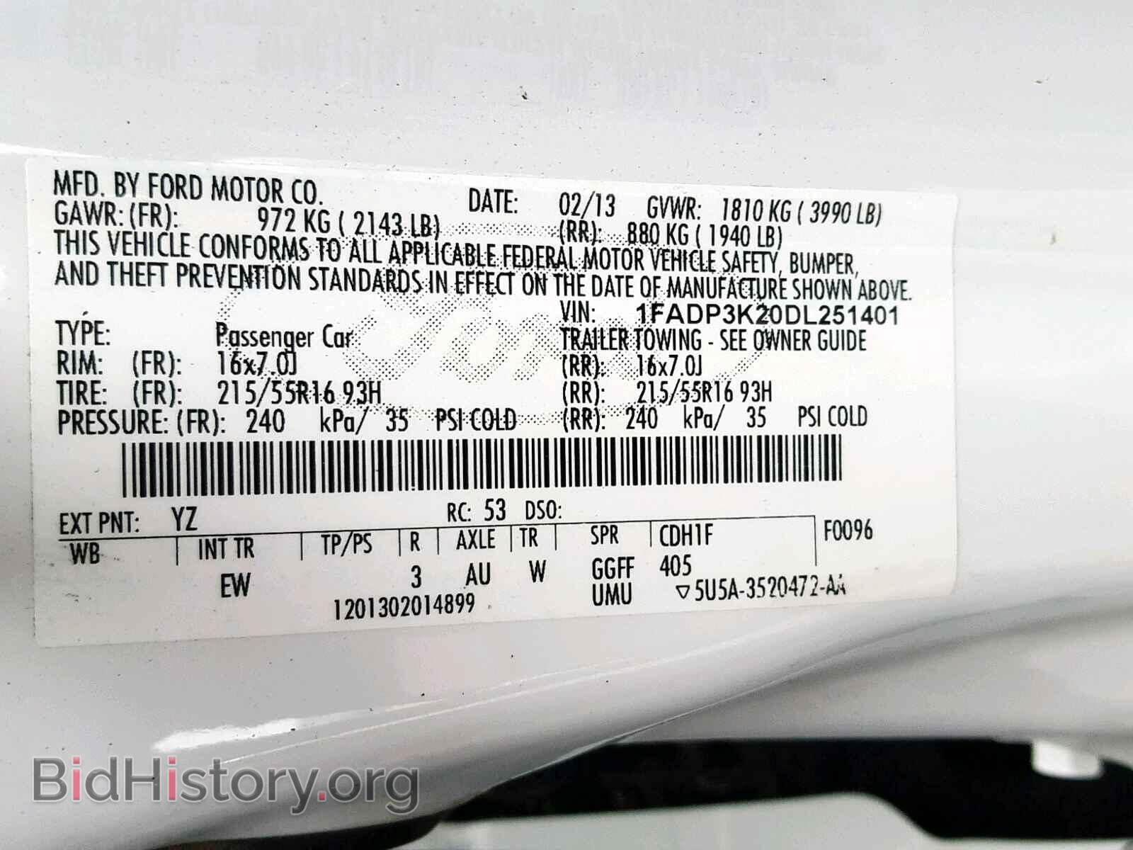 2013 FORD FOCUS SE - VIN: 1FADP3K20DL251401 - Фото 10