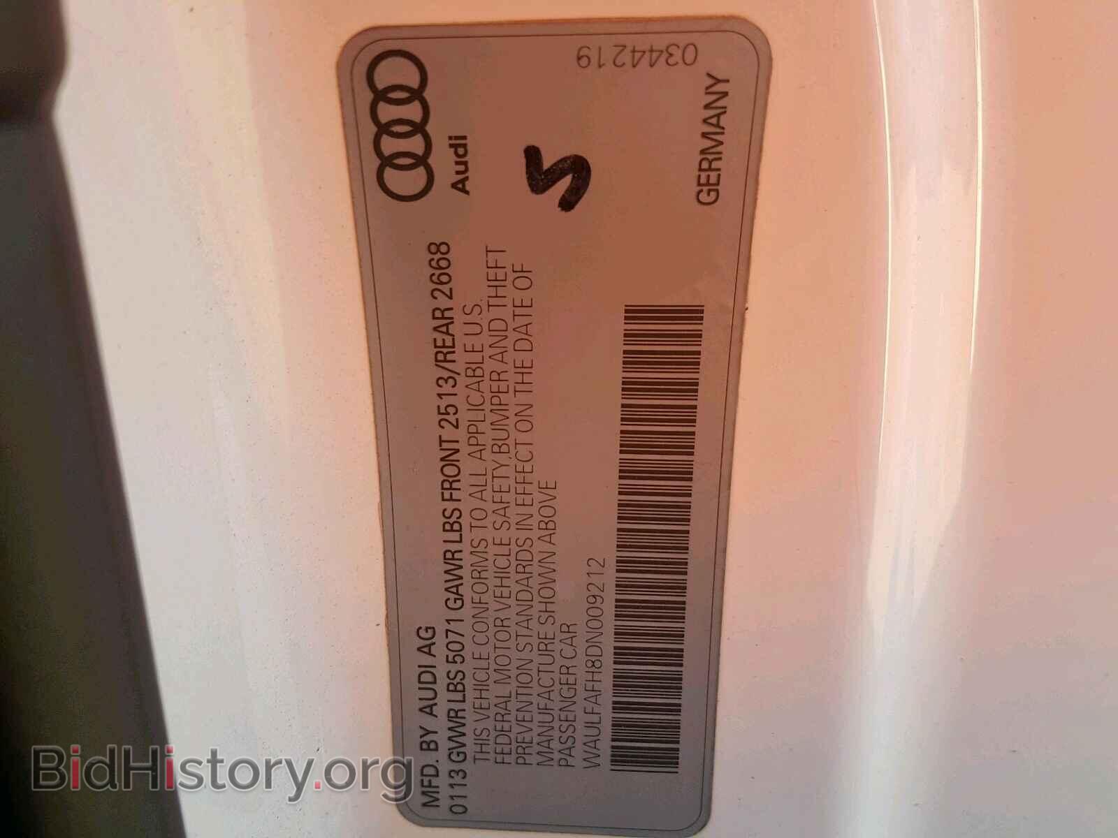 2013 AUDI A5 PREMIUM - VIN: WAULFAFH8DN009212 - Фото 10