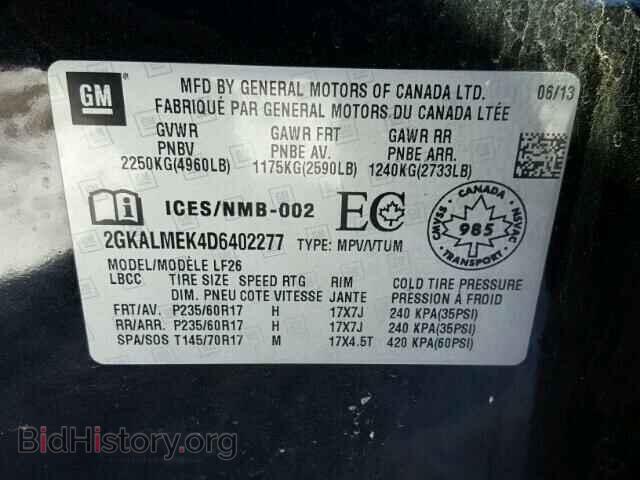 2013 GMC TERRAIN - VIN: 2GKALMEK4D6402277 - Фото 10