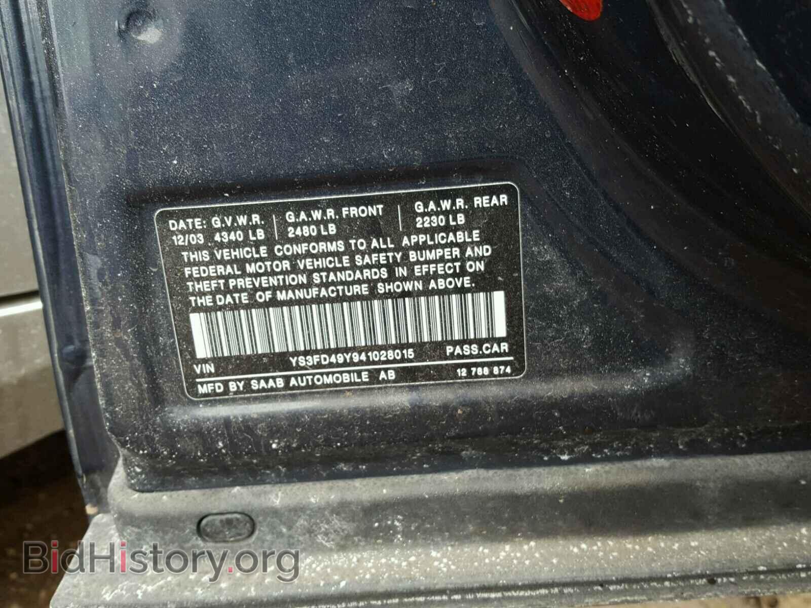 2004 SAAB 9 3 - VIN: YS3FD49Y941028015 - Photo 10