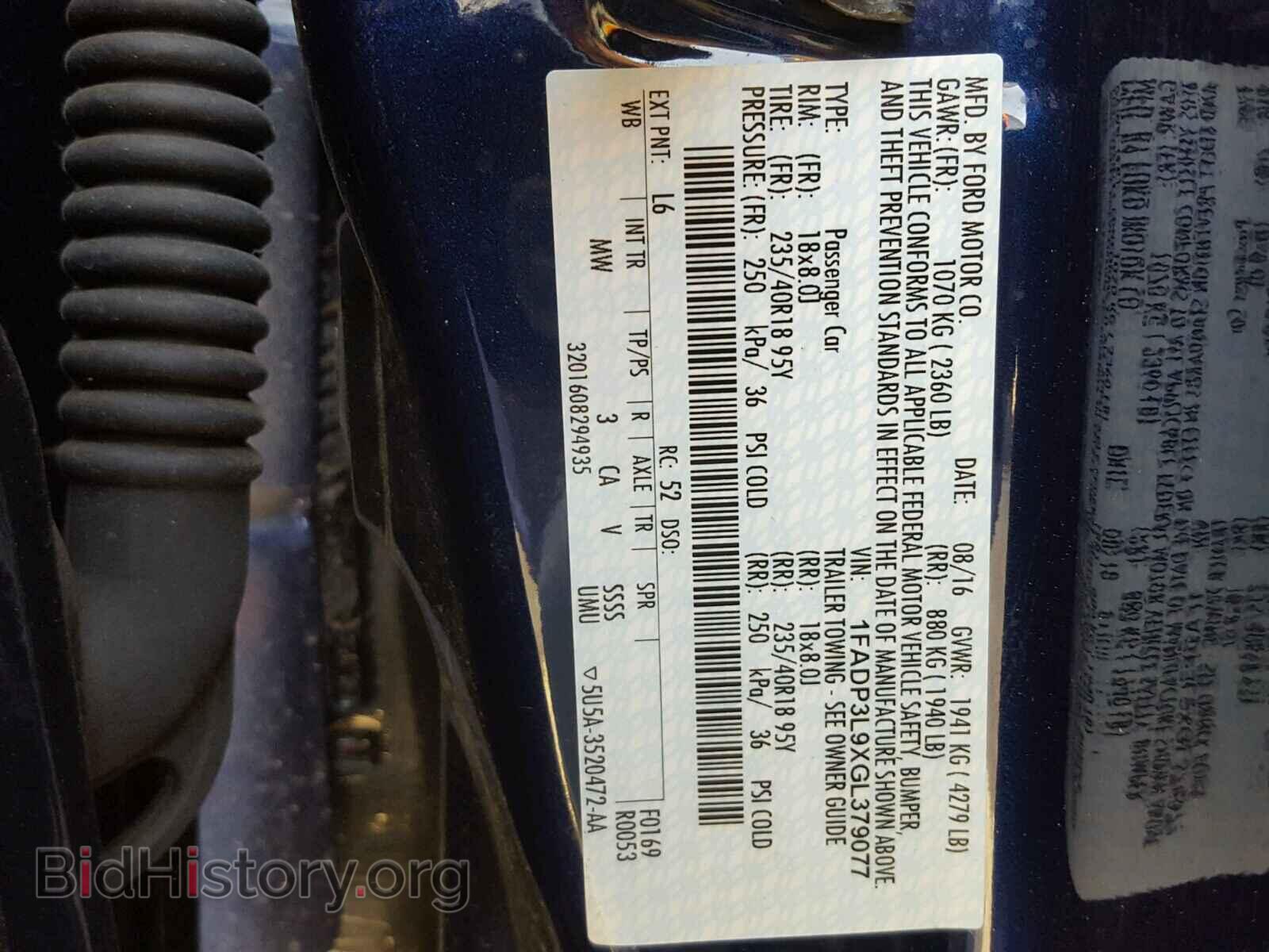 2016 FORD FOCUS - VIN: 1FADP3L9XGL379077 - Photo 10