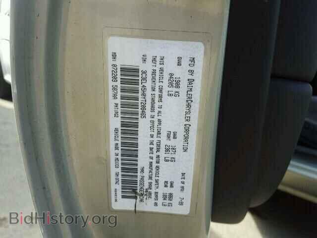 2000 CHRYSLER SEBRING - VIN: 3C3EL45H0YT208465 - Фото 10