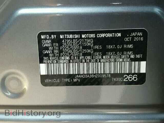2017 MITSUBISHI OUTLANDER - VIN: JA4AD3A36HZ009578 - Фото 10