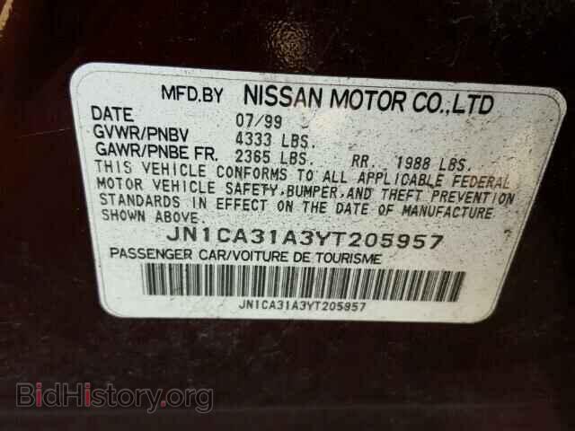 2000 NISSAN MAXIMA - VIN: JN1CA31A3YT205957 - Фото 10