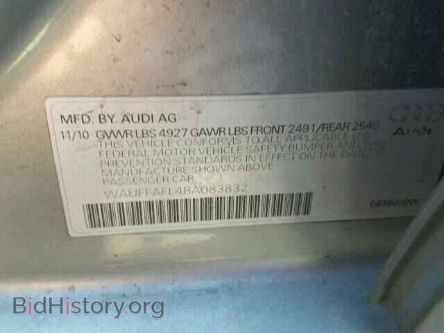 2011 AUDI A4 - VIN: WAUFFAFL4BA083832 - Фото 10