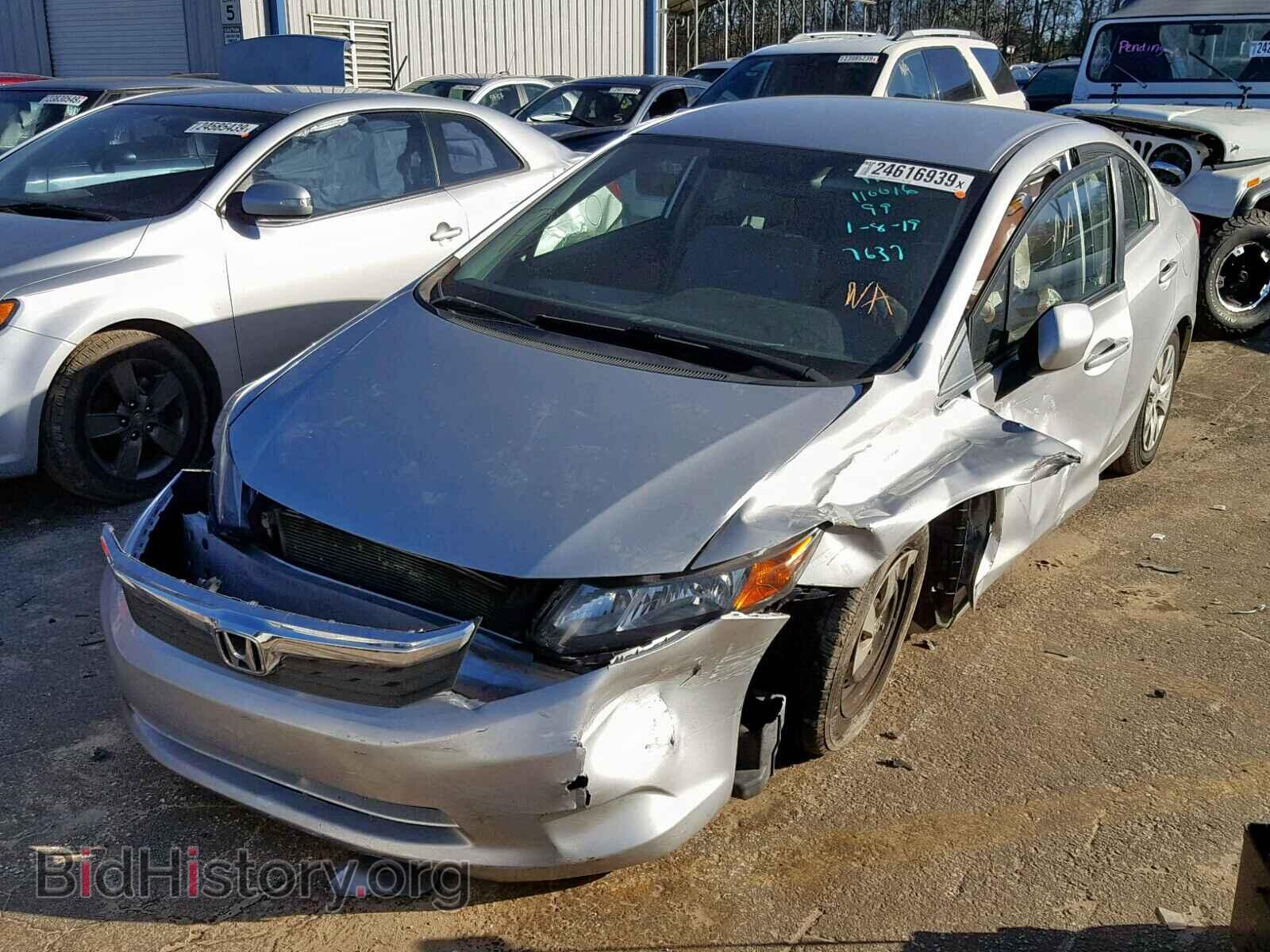 2012 HONDA CIVIC LX - VIN: 19XFB2F59CE087637 - Фото 2