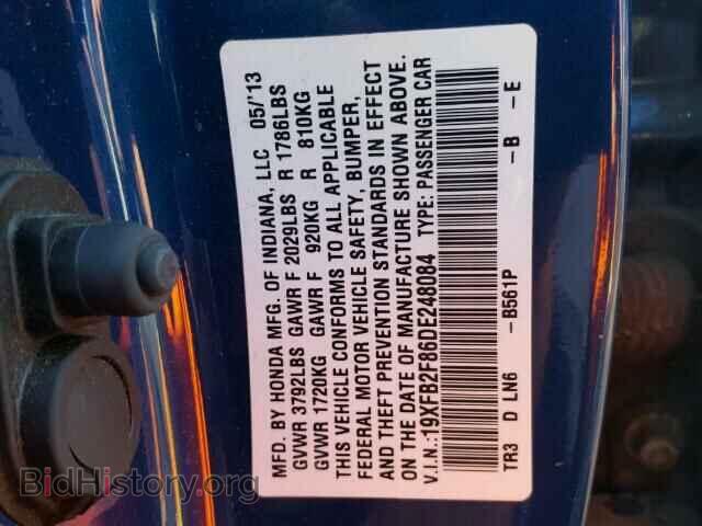 2013 HONDA CIVIC - VIN: 19XFB2F86DE248084 - Фото 10