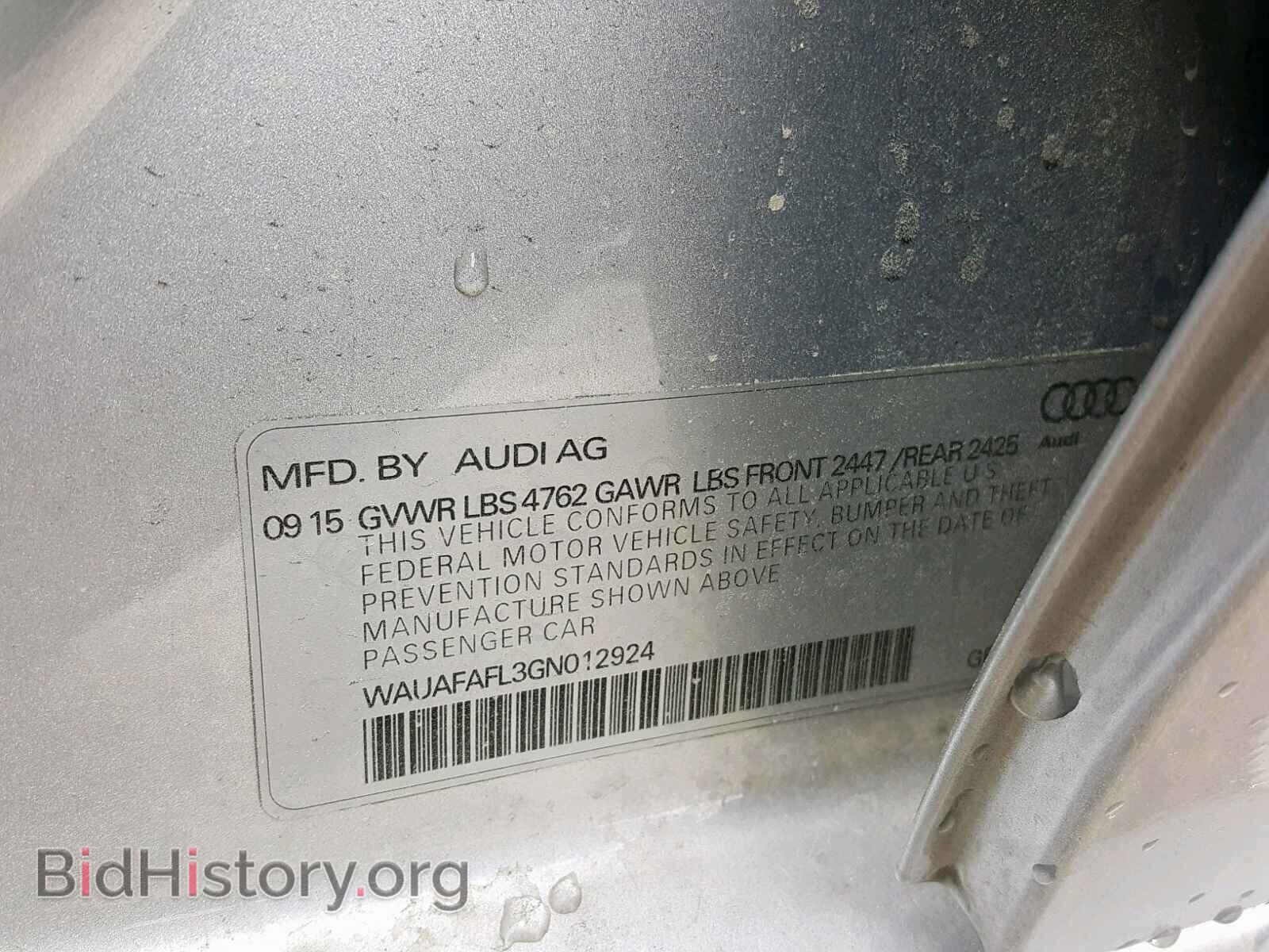 2016 AUDI A4 - VIN: WAUAFAFL3GN012924 - Фото 10