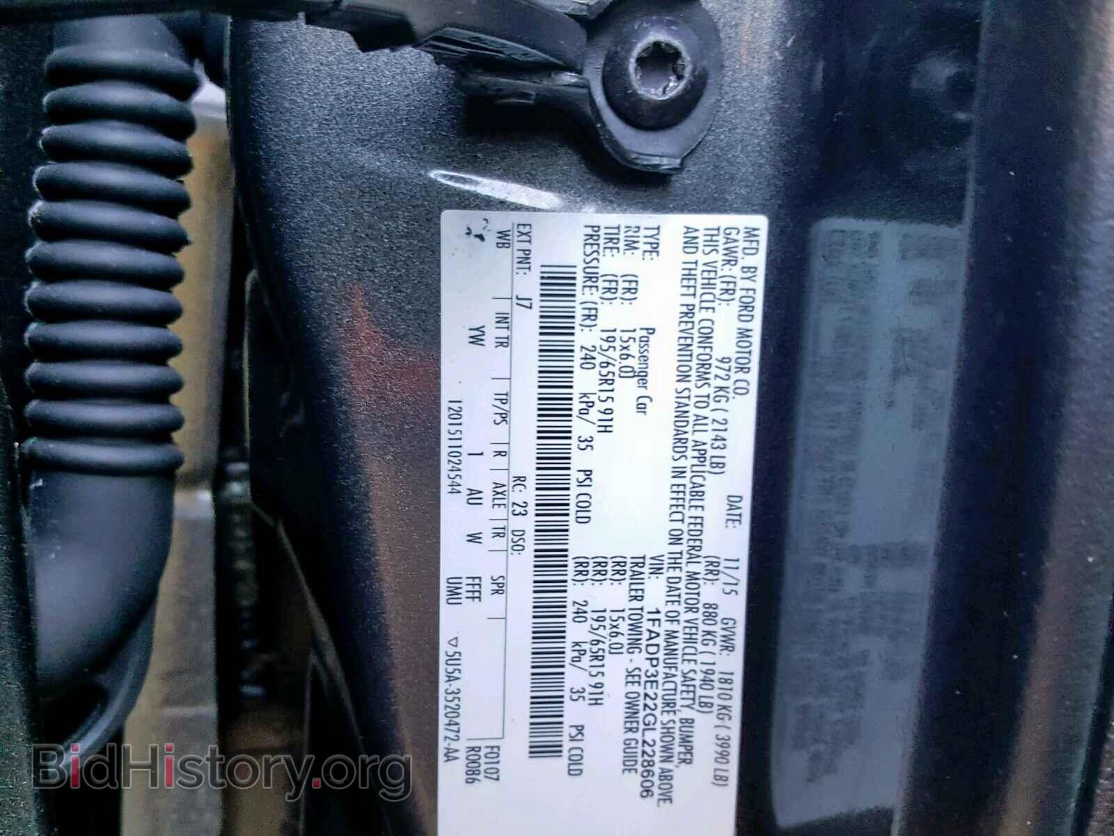2016 FORD FOCUS - VIN: 1FADP3E22GL228606 - Фото 10