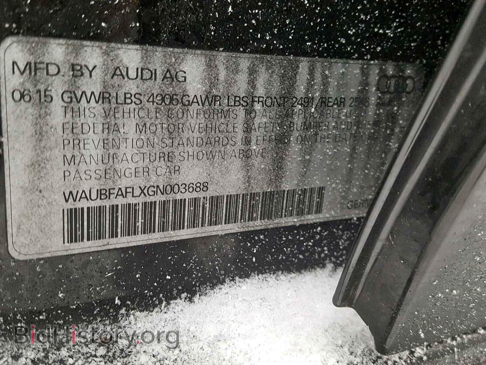 2016 AUDI A4 - VIN: WAUBFAFLXGN003688 - Фото 10