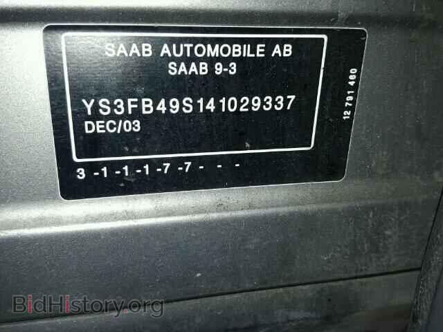 2004 SAAB 9 3 - VIN: YS3FB49S141029337 - Photo 10